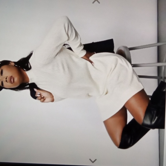 Wildfang Essential Knit Long Sleeve Mock Neck Dress Casual Office Size Small - Picture 1 of 11